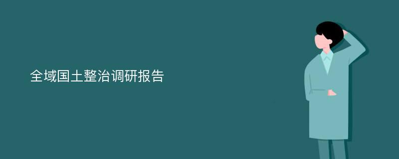 全域国土整治调研报告