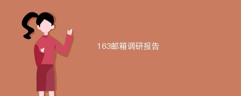 163邮箱调研报告