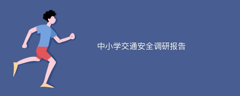 中小学交通安全调研报告